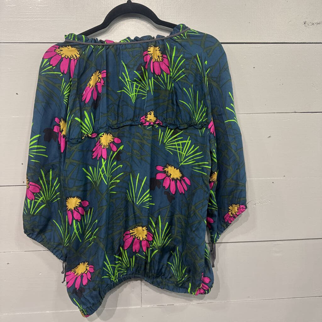 JOHNNY WAS,JW TROPICAL FLORAL TOP , MULTI,M