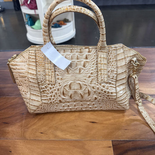 BRAHMIN,GATER CROSSBODY HANDBAG,GOLD