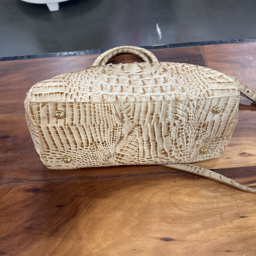 BRAHMIN,GATER CROSSBODY HANDBAG,GOLD