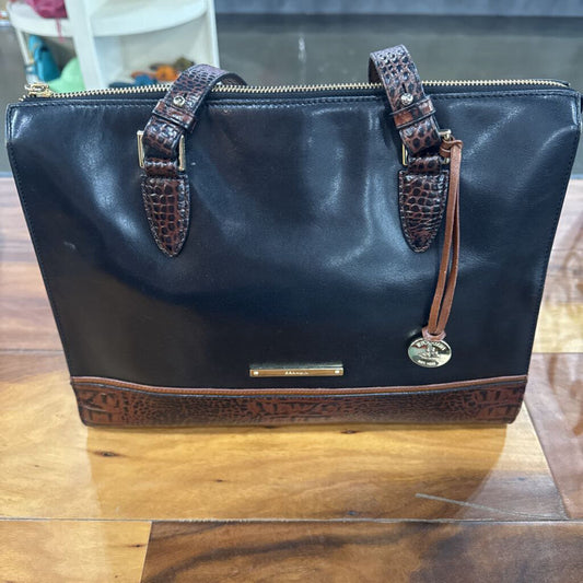 BRAHMIN,SHOULDER TOTE HANDBAG RETAILS $395,BLACK