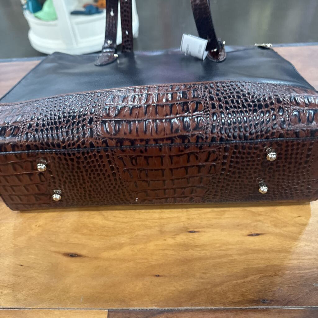 BRAHMIN,SHOULDER TOTE HANDBAG RETAILS $395,BLACK