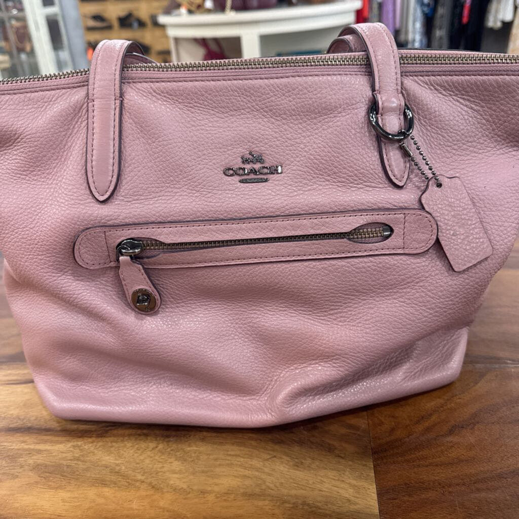 COACH,SHOULDER TOTE HANDBAG,ROSE