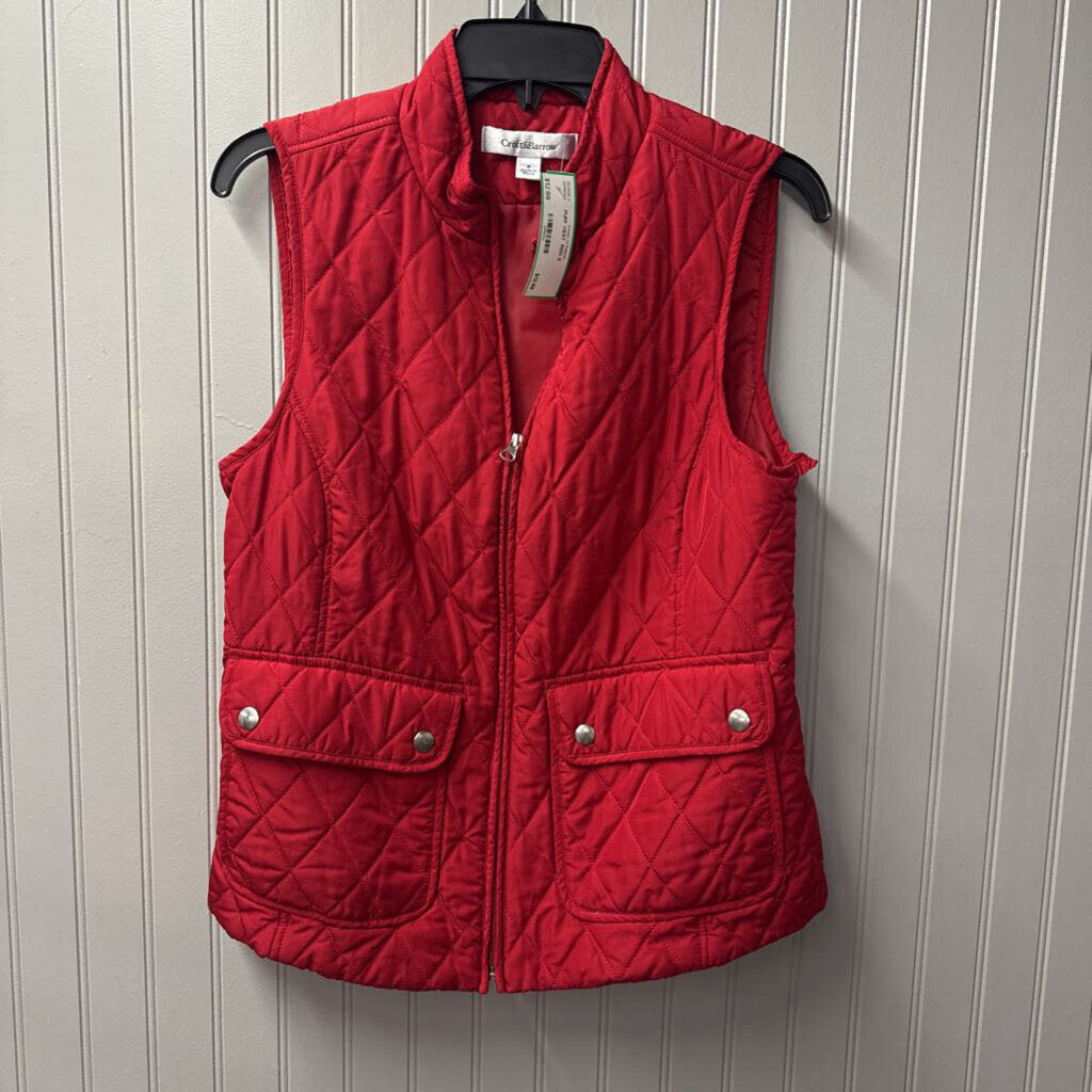 CROFT BARROW,PUFF VEST ,RED,S