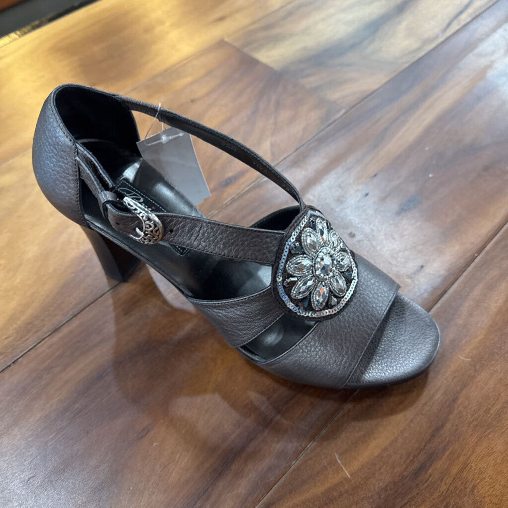 BRIGHTON,VIVA PEWTER BUFFALO HEEL,PEWTER,8.5