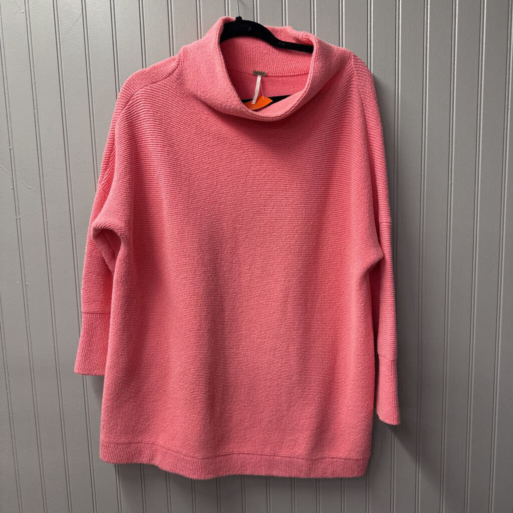 FREE PEOPLE,FP TUNIC SWEATER ,PINK ,S