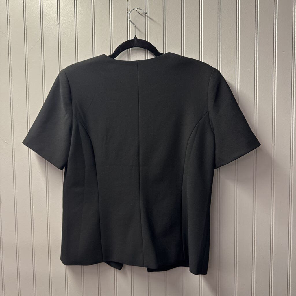 BUTTON BLAZER TOP ,BLK,S