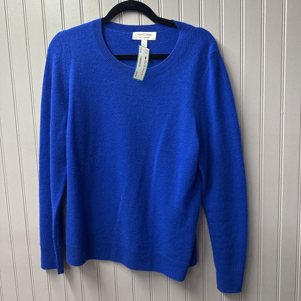 NORDSTROM,RED SWEATER TOP,BLUE ,L