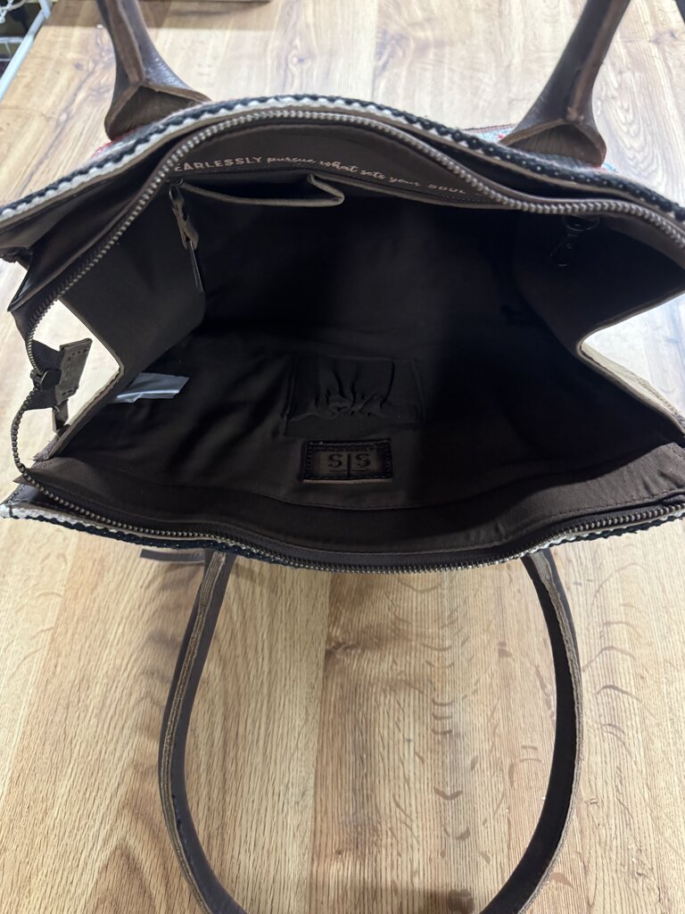 STS RANCHWEAR,LEATHER WESTERN SHOULDERBAG,BROWN