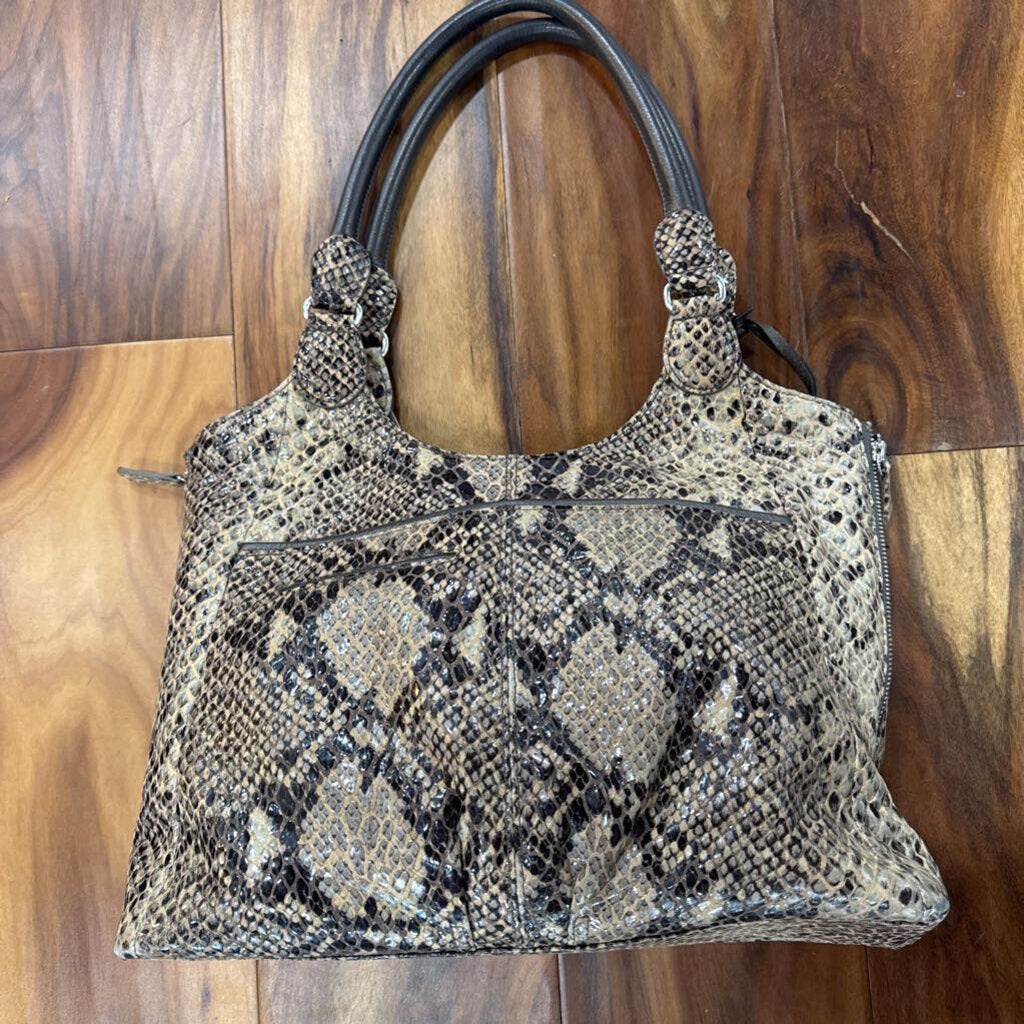 BRIGHTON,BRIGHTON SNAKESKIN ,TAN GRY