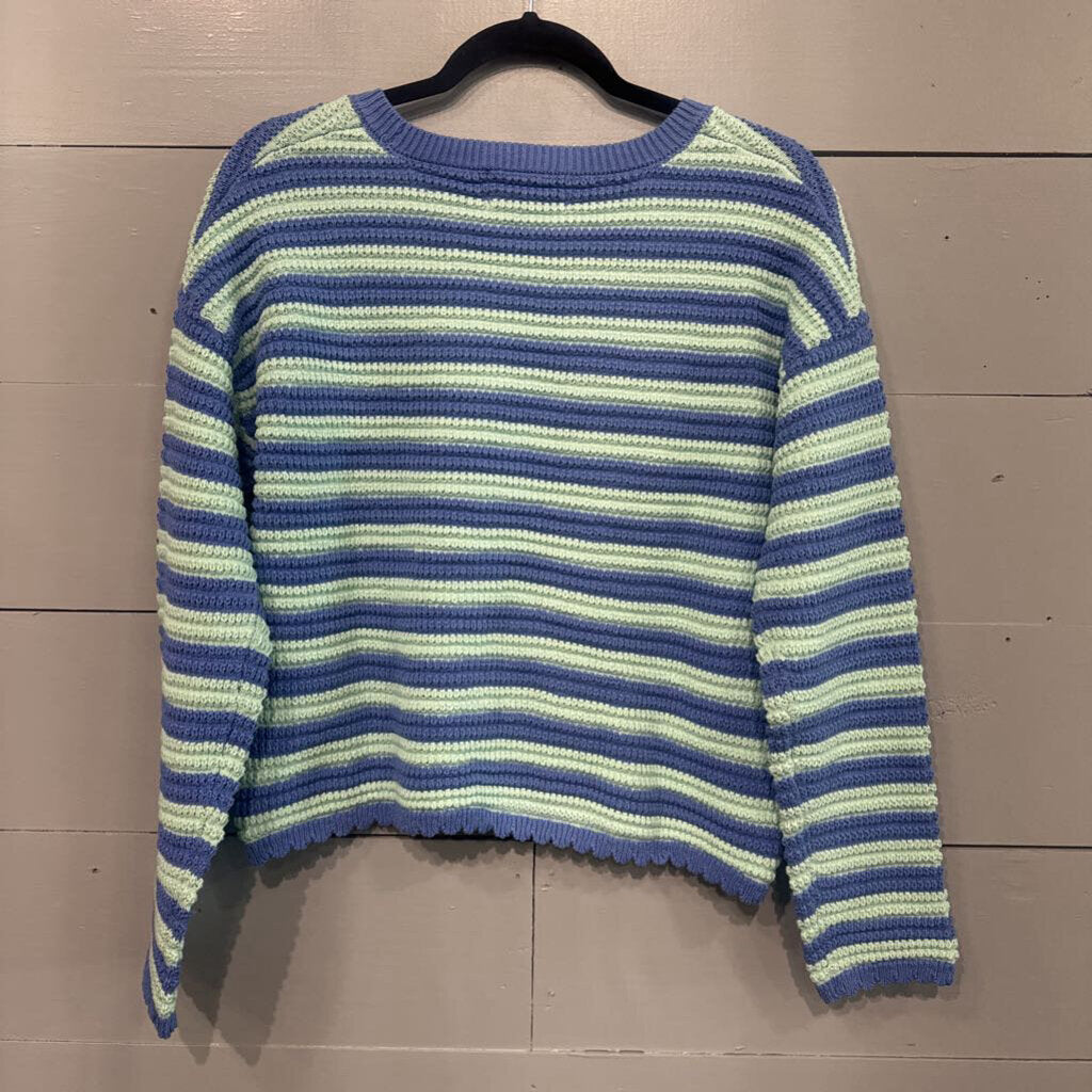 BEACHRIOT,*NWT WAFFLE SWEATER RETAIL $128,BLUE,S