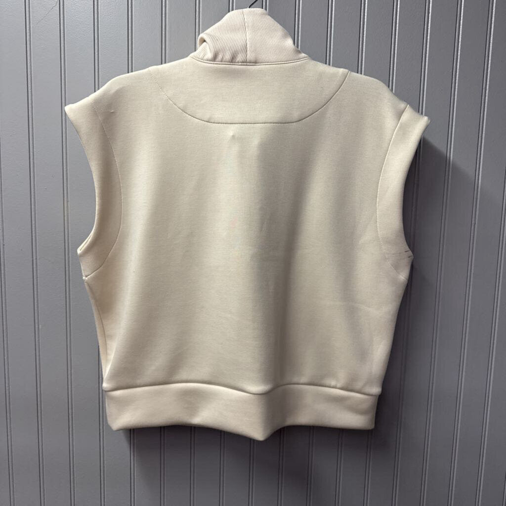 1/2 ZIP TOP ,IVORY ,L