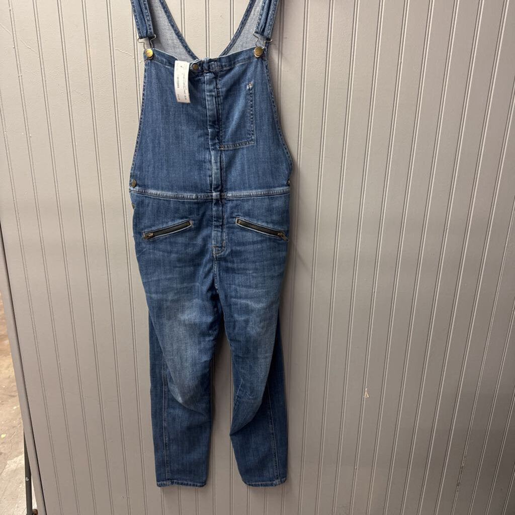 CURRENT ELLIOT,DENIM OVERALL PANT ,BLUE ,0