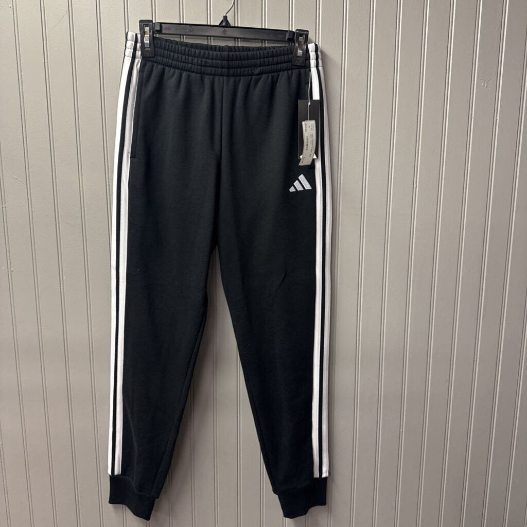 ADIDAS,NWT SWEAT PANT ,BLK WHT ,YXL