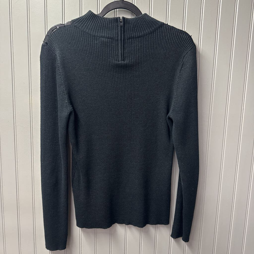 LAUREN MICHELLE,SEQ SWEATER TOP ,BLK ,L