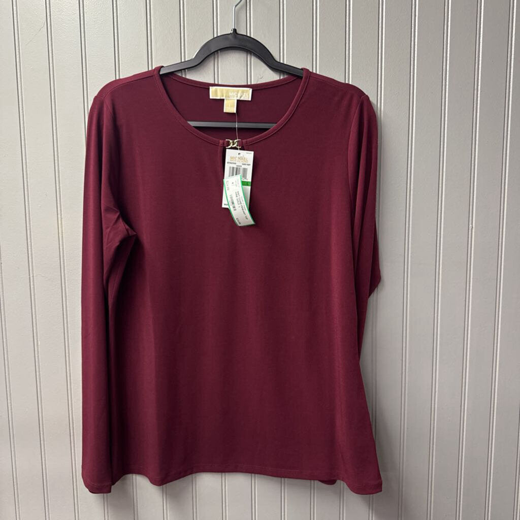 MICHAEL KORS,NWT CHAIN PENDANT TOP ,WINE GOLD ,L