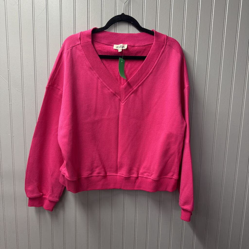 LISTICLE,CREWNECK SWEATER ,PINK,L