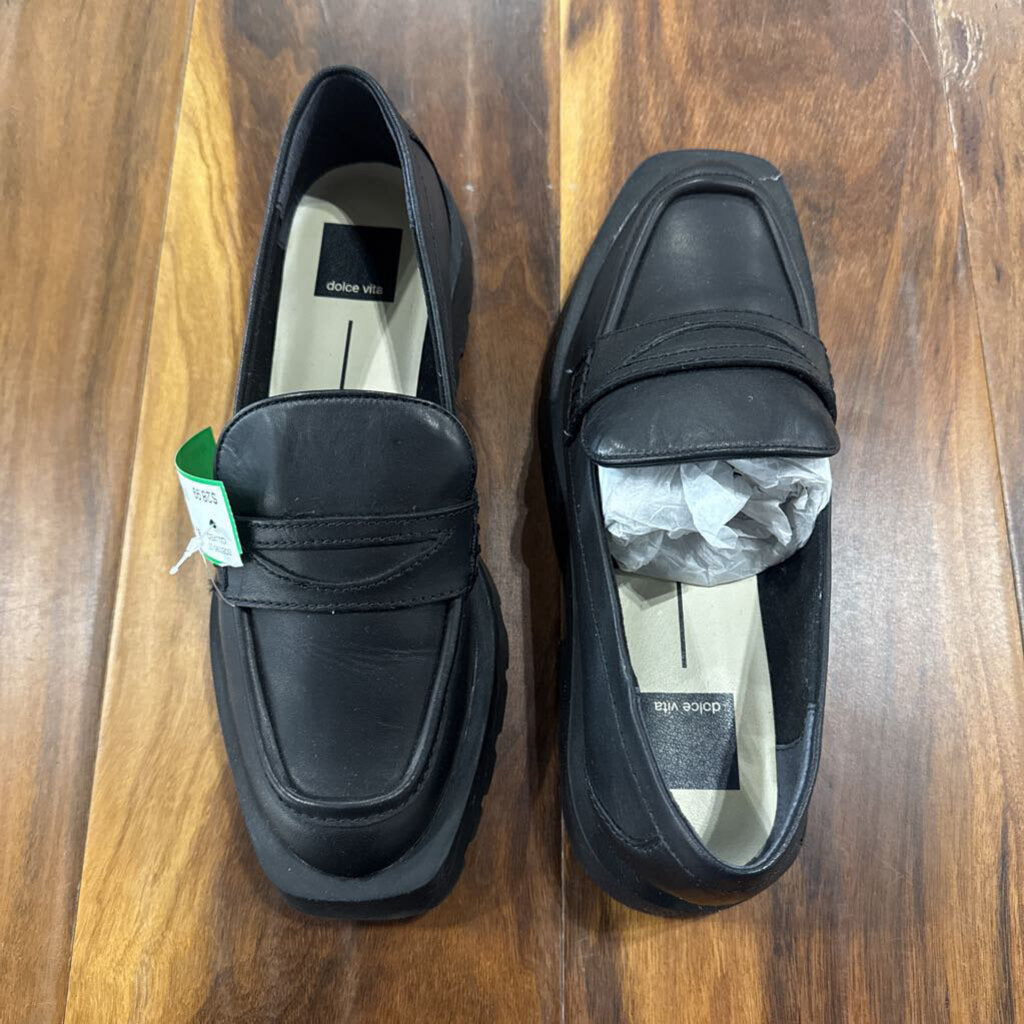DOLCE VITA,BLK PENNY LOAFER ,BLK,8