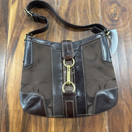 COACH,COACH SHOULDER BAG,BROWN