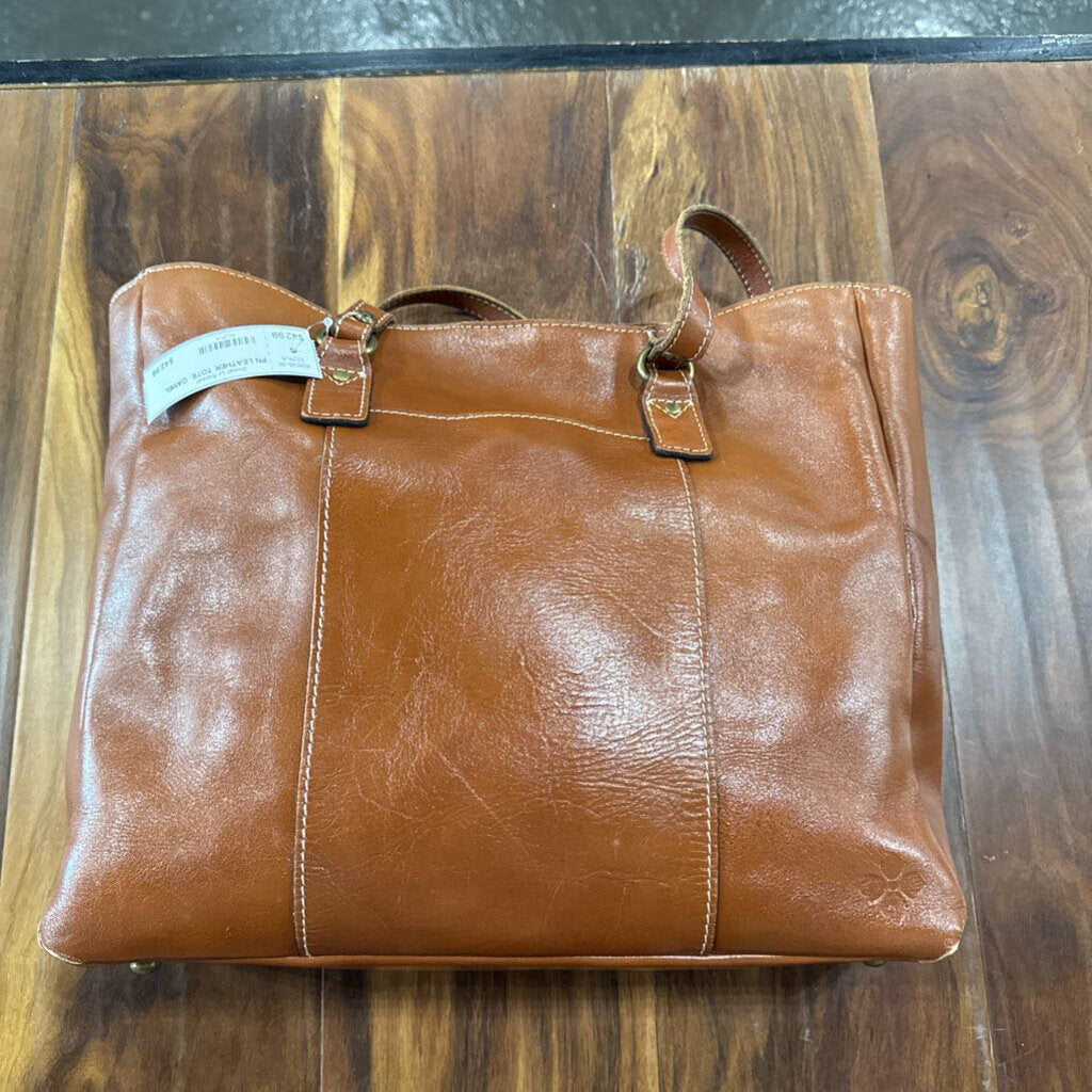 PATRICIA NASH,PN LEATHER TOTE ,CAMEL