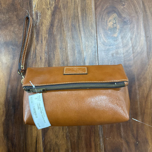 PATRICIA NASH,PN LEATHER COSMO BAG ,CAMEL