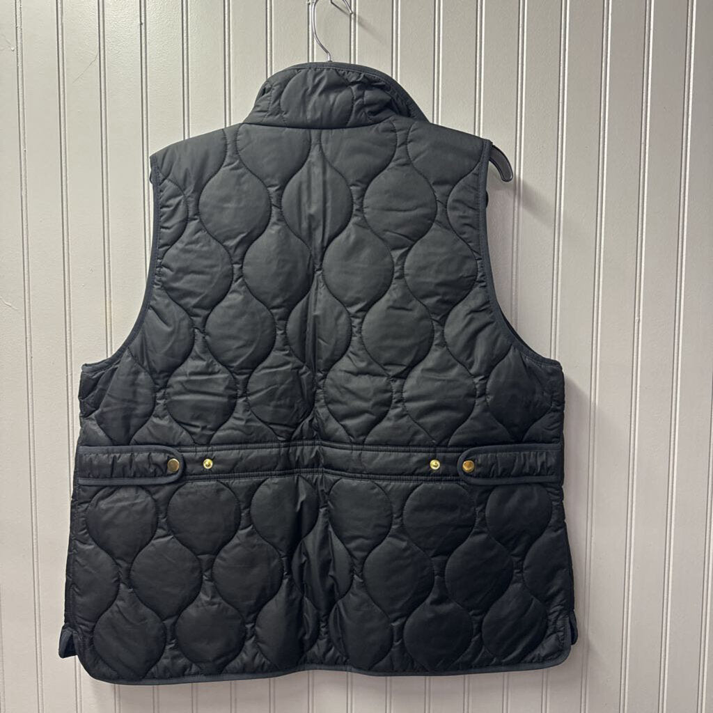 PUFF LONG VEST ,BLK ,XL