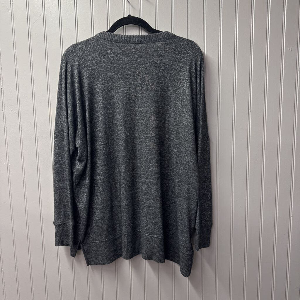 AERIE,NWT BASIC TOP ,GRY ,S