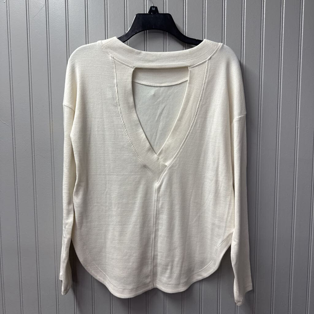 ATHLETA,ACTIVE V-BACK TOP ,WHT ,XXS