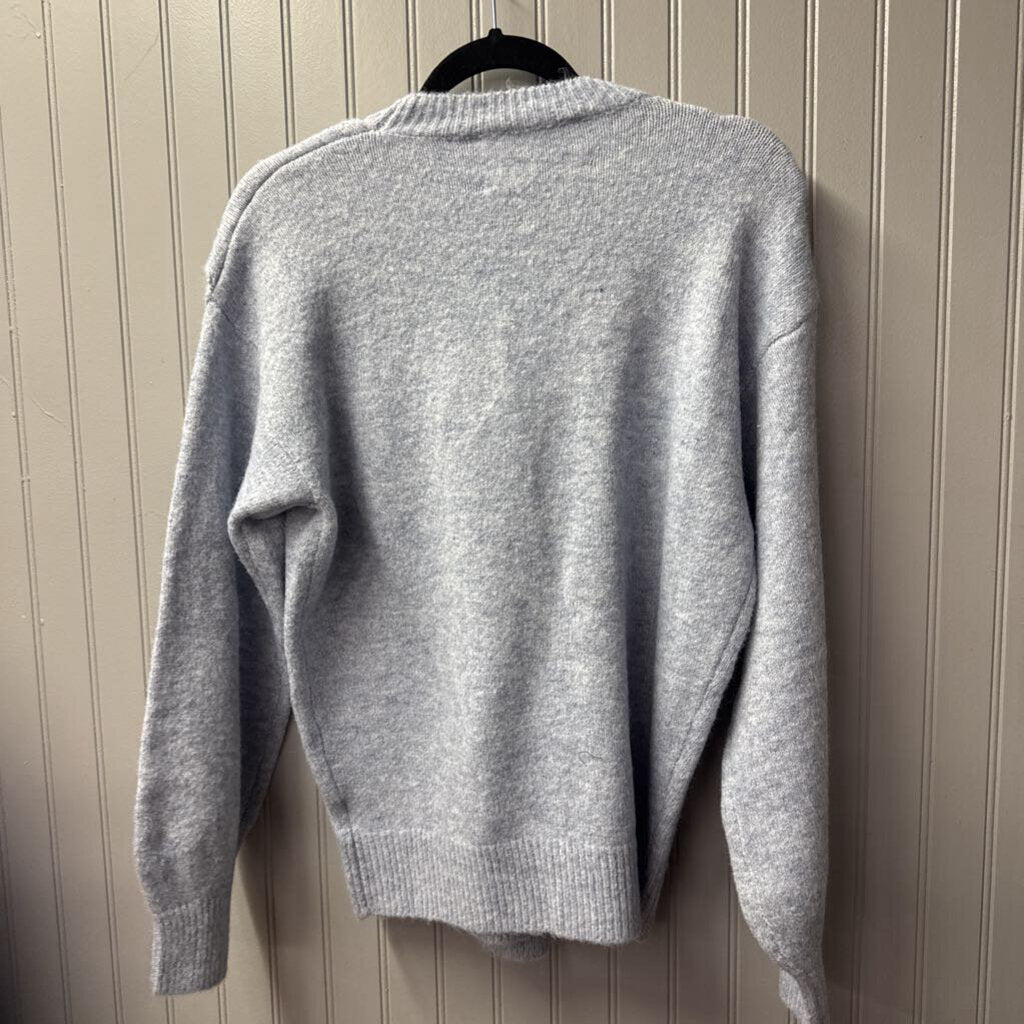 SOFIE THE LABEL,WRAP OVER SWEATER,BLUE,S
