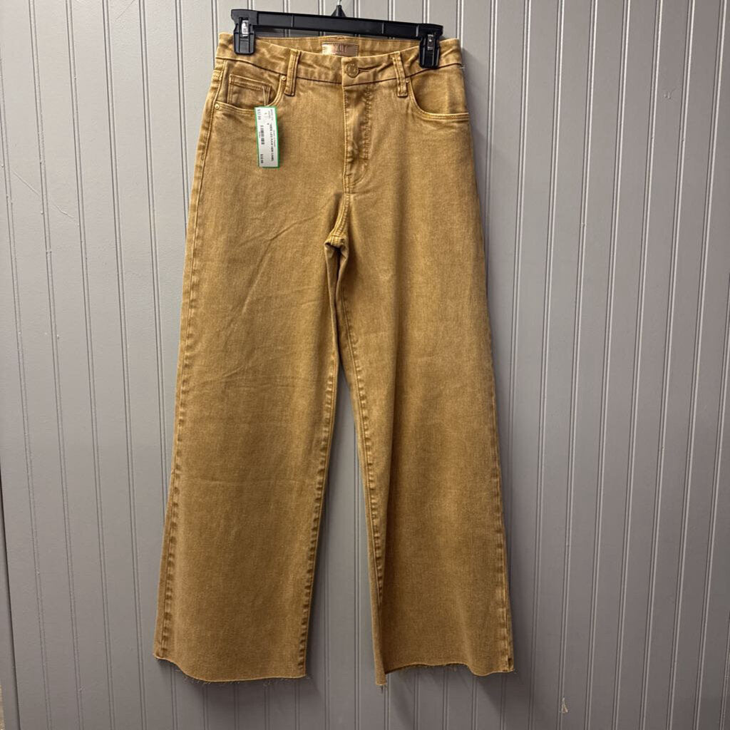 KUT FROM THE CLOTH,*WIDE LEG RAW HEM,CAMEL,0