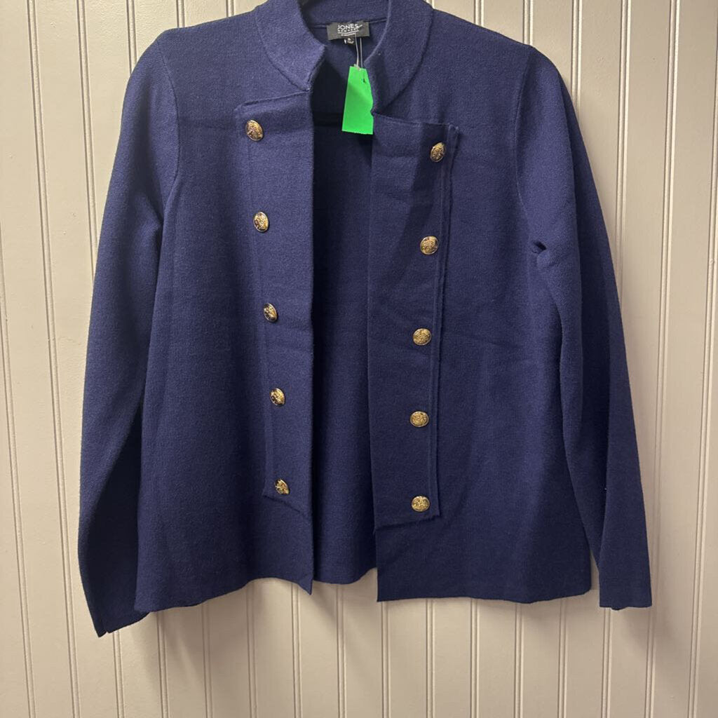 JONES NEW YORK,GOLD BUTTON JACKET*,NAVY,S