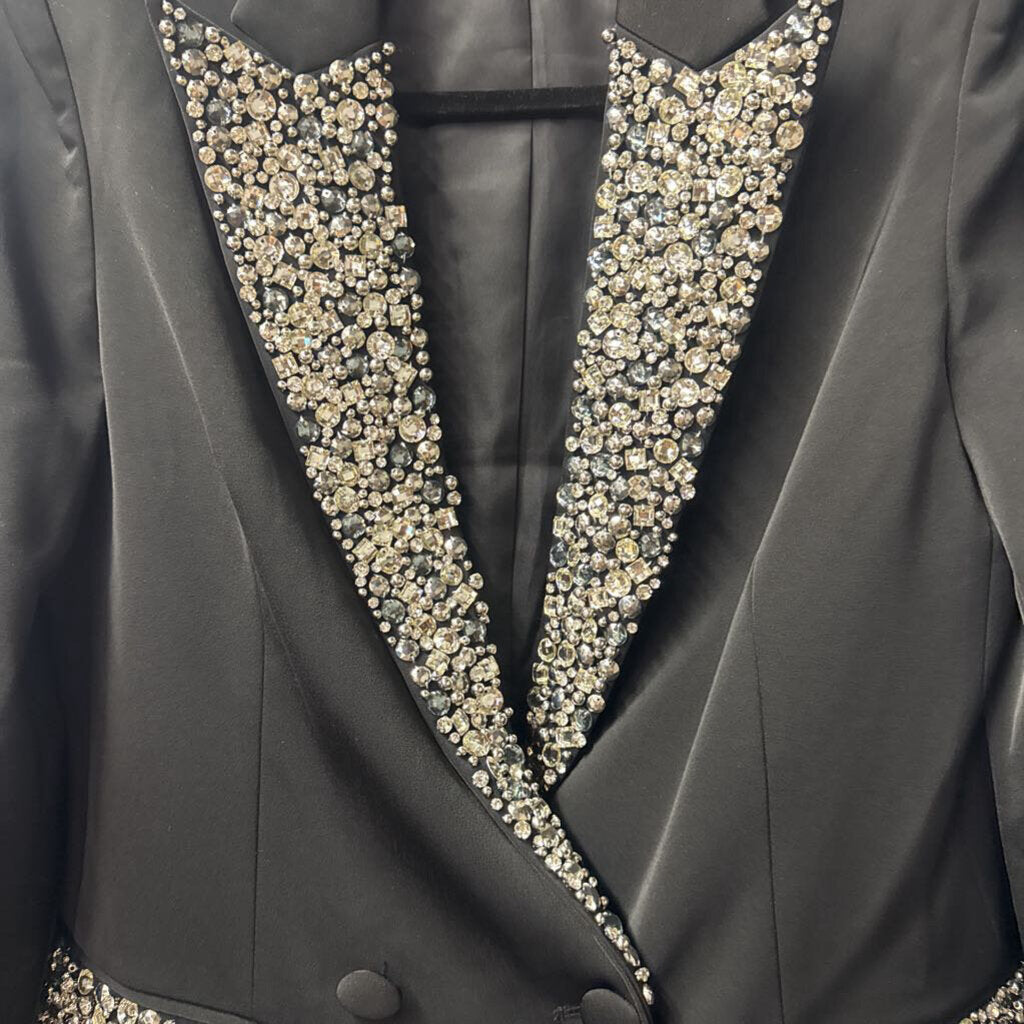 SASS,NWT DIAMOND BLAZER RETAIL $248,BLK,S