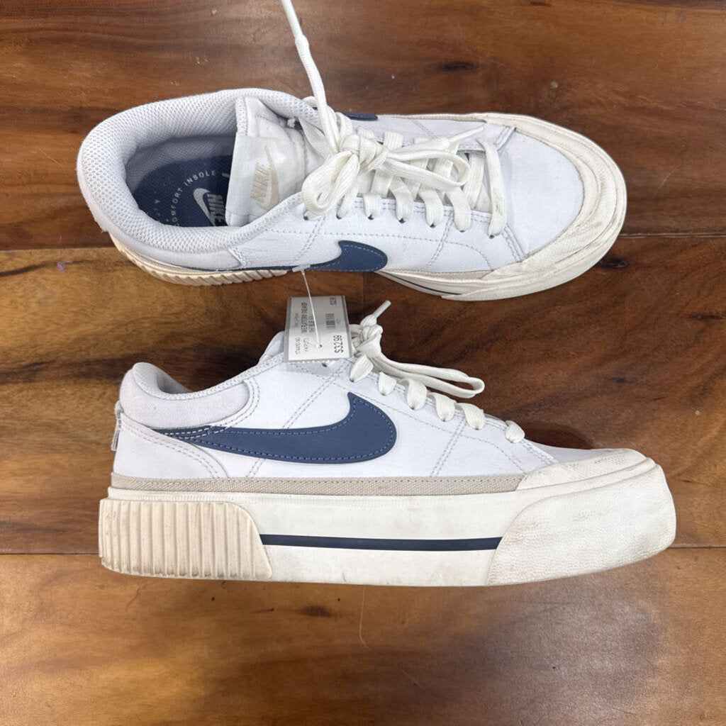 NIKE,NIKE PLATFORM SNEAKER ,WHT BLUE ,6.5