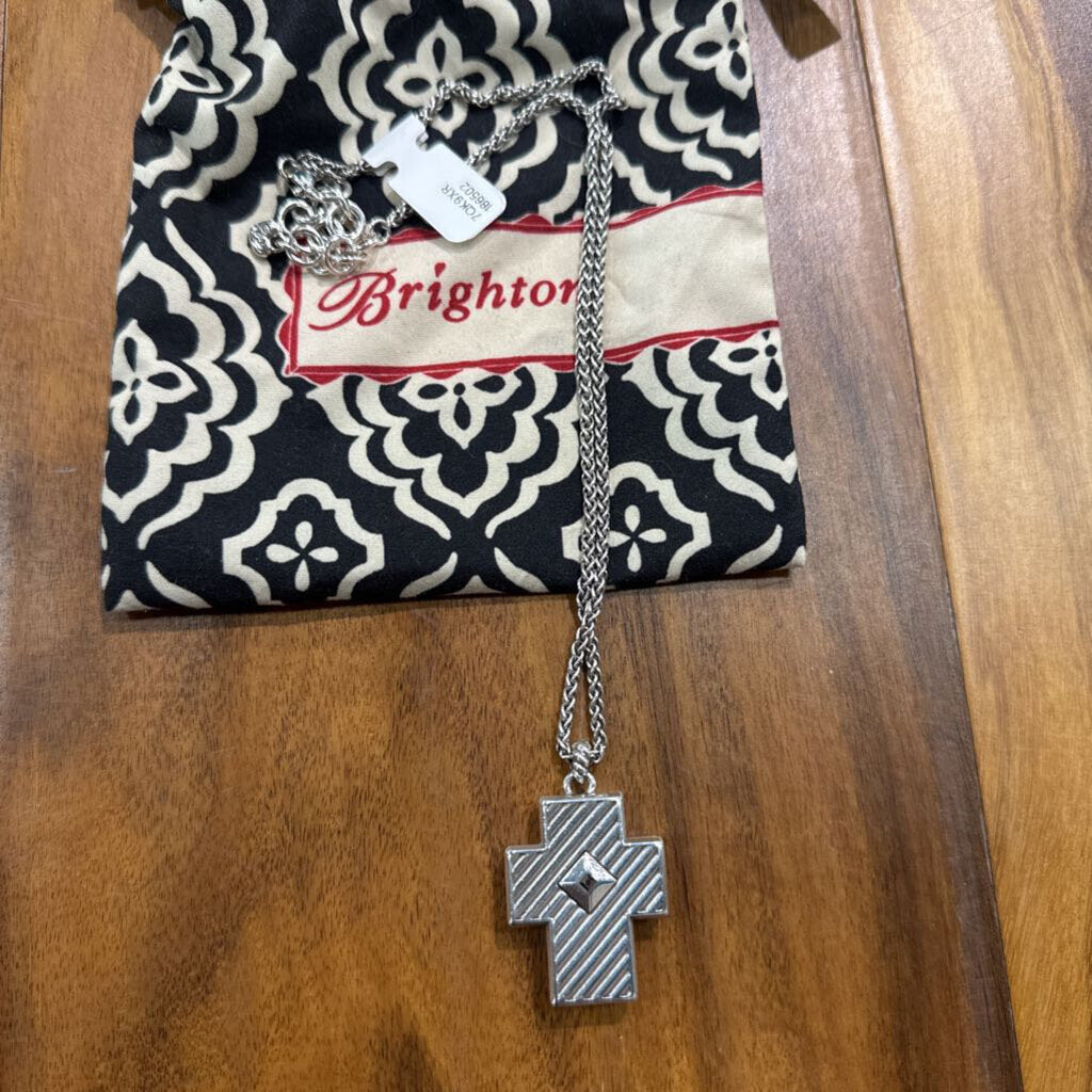 BRIGHTON,CROSS NECKLACE,SILVER