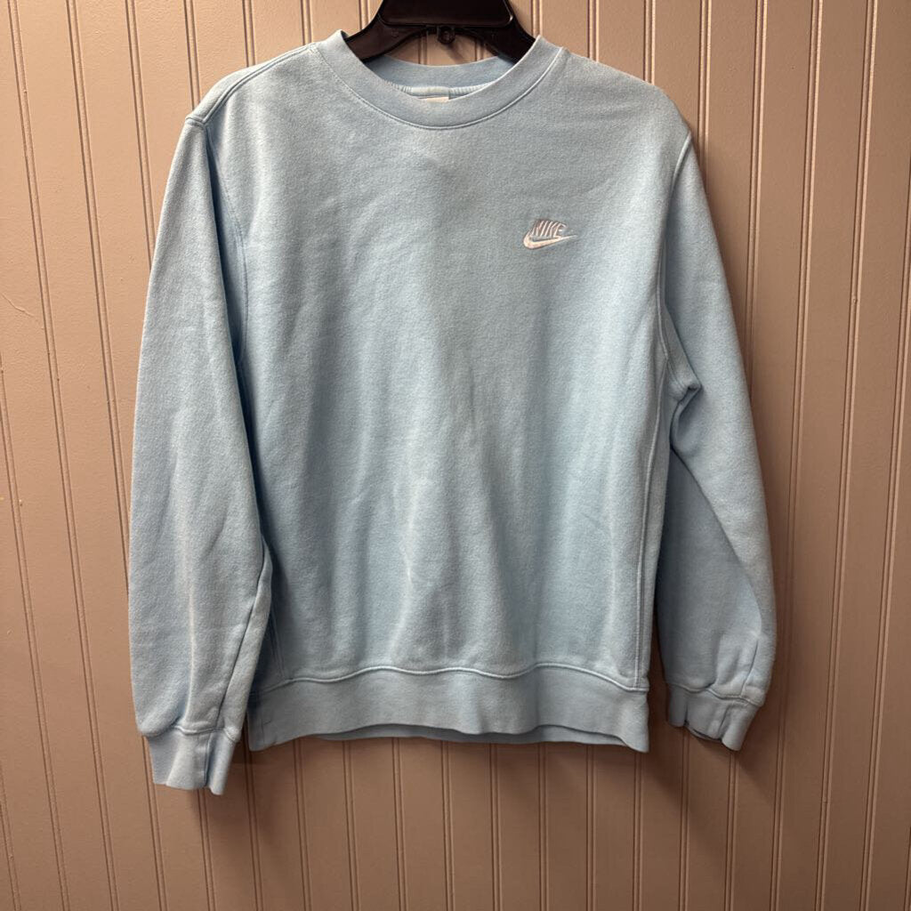 NIKE,NIKE CREWNECK SWEATER,BLUE WHT ,S