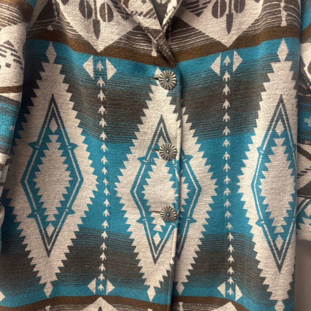SILVERADO,AZTEC CECILIA COAT RETAIL $372,AQUA BRN GRY,M