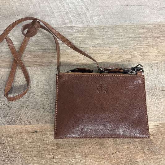 STS,NWT MINI LEATHER CROSSBODY,BRN