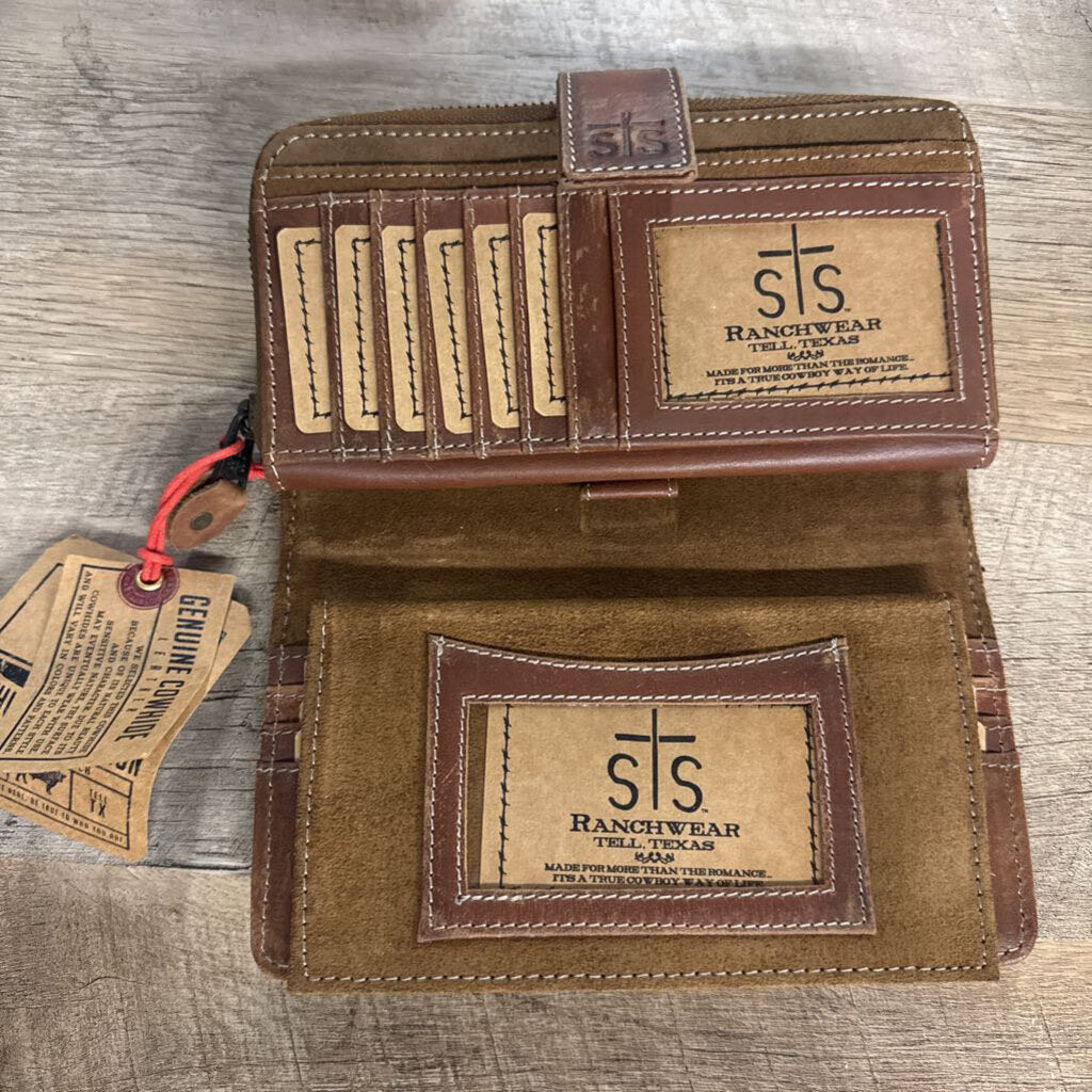 STS,NWT HIDE WALLET,BRN
