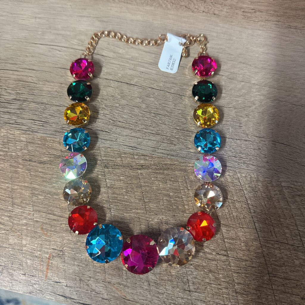 ROUND JEWEL NECKLACE,MULTI