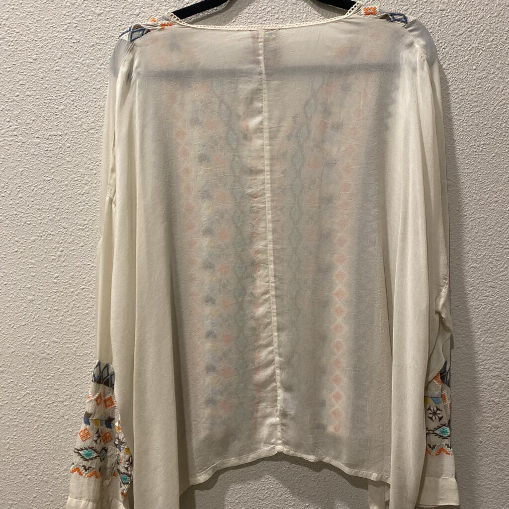 JOHNNY WAS,women,Womens Clothing,JWAS SHEER LS,CREAM,L