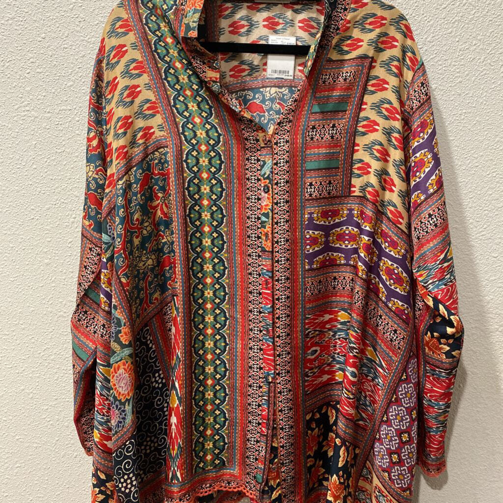 JOHNNY WAS,women,Designer,JWAS SILK BU ,MULTI,XL