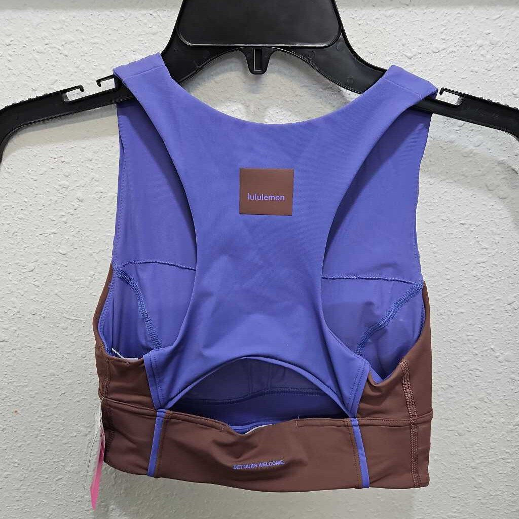 LULULEMON,NWT LULU SPORT BRA,PURPLE/BROWN,4